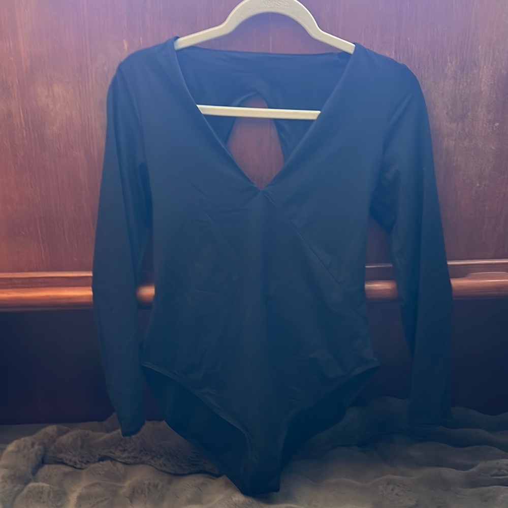 Volcom Blue Long Sleeve Cut Out One Piece
